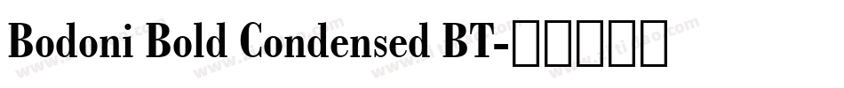 Bodoni Bold Condensed BT字体转换